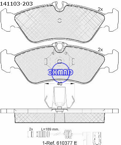 Plaquette de frein DODGE Truck Sprinter 2500 3500 FMSI:D1229-8348 OEM:05103550BB,F1229